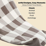 Sherpa Printed Throw Blanket