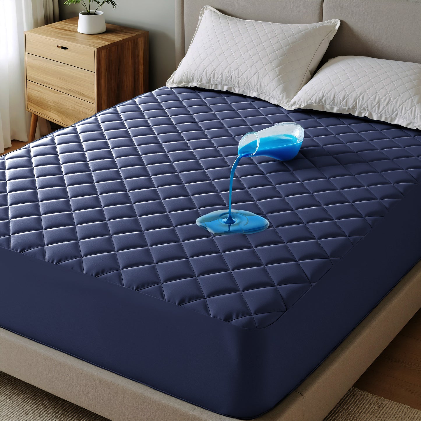 Diamond Quilted Waterproof Mattress Pad