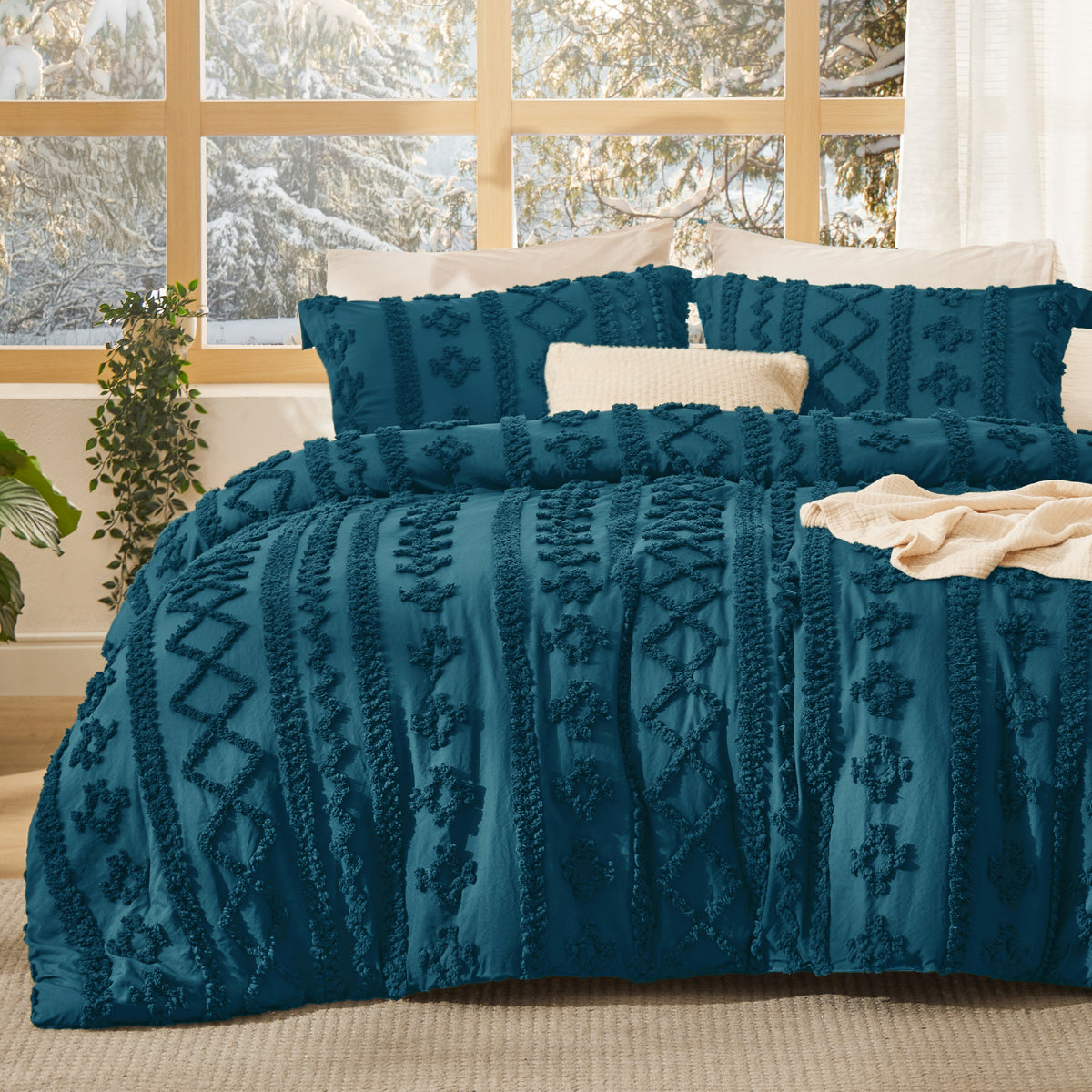 Boho Deluxe Embroidery Comforter Set