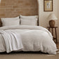 GentleSoft® Cotton Waffle Space-Dyed Duvet Cover Set