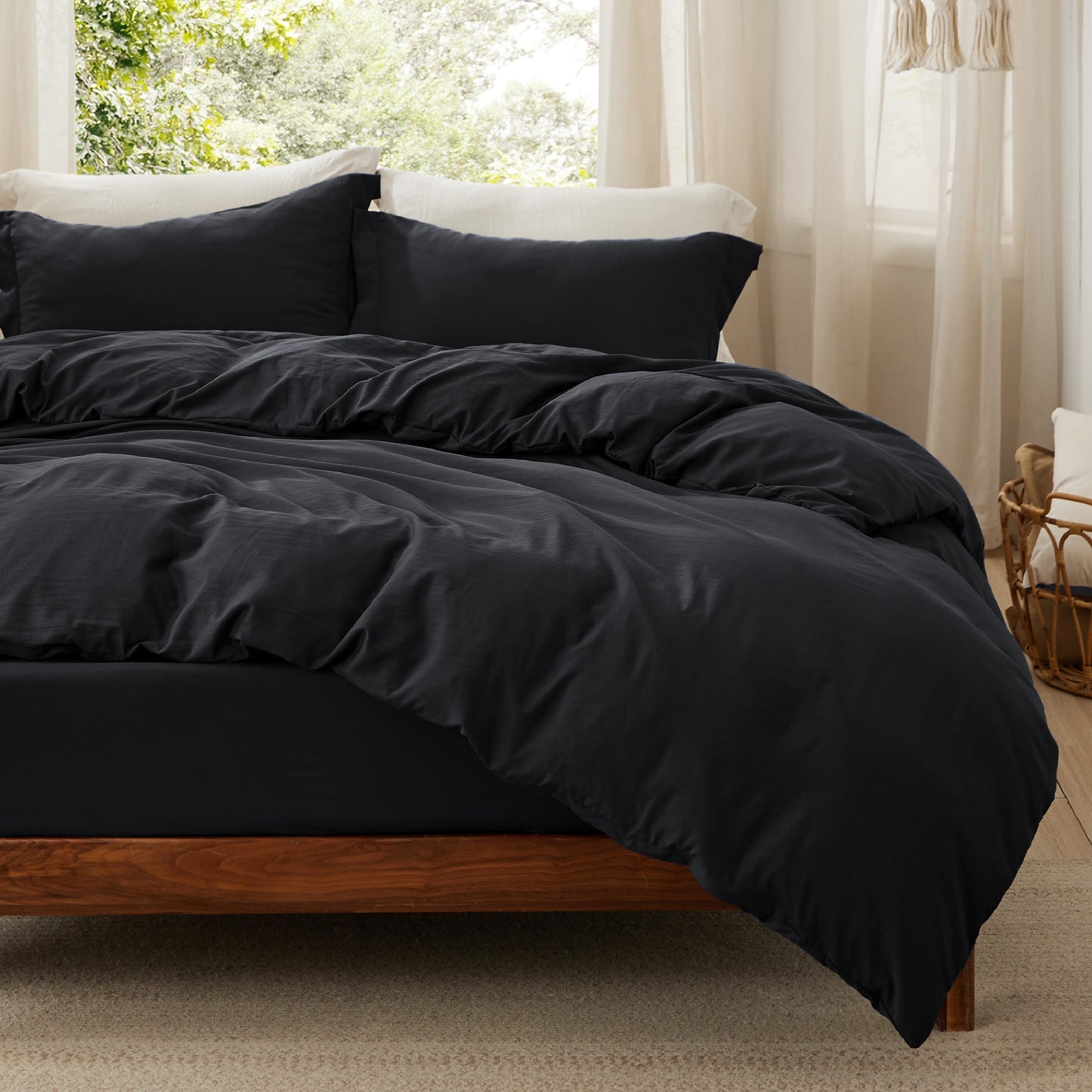 Prewashed Microfiber Duvet Cover Set