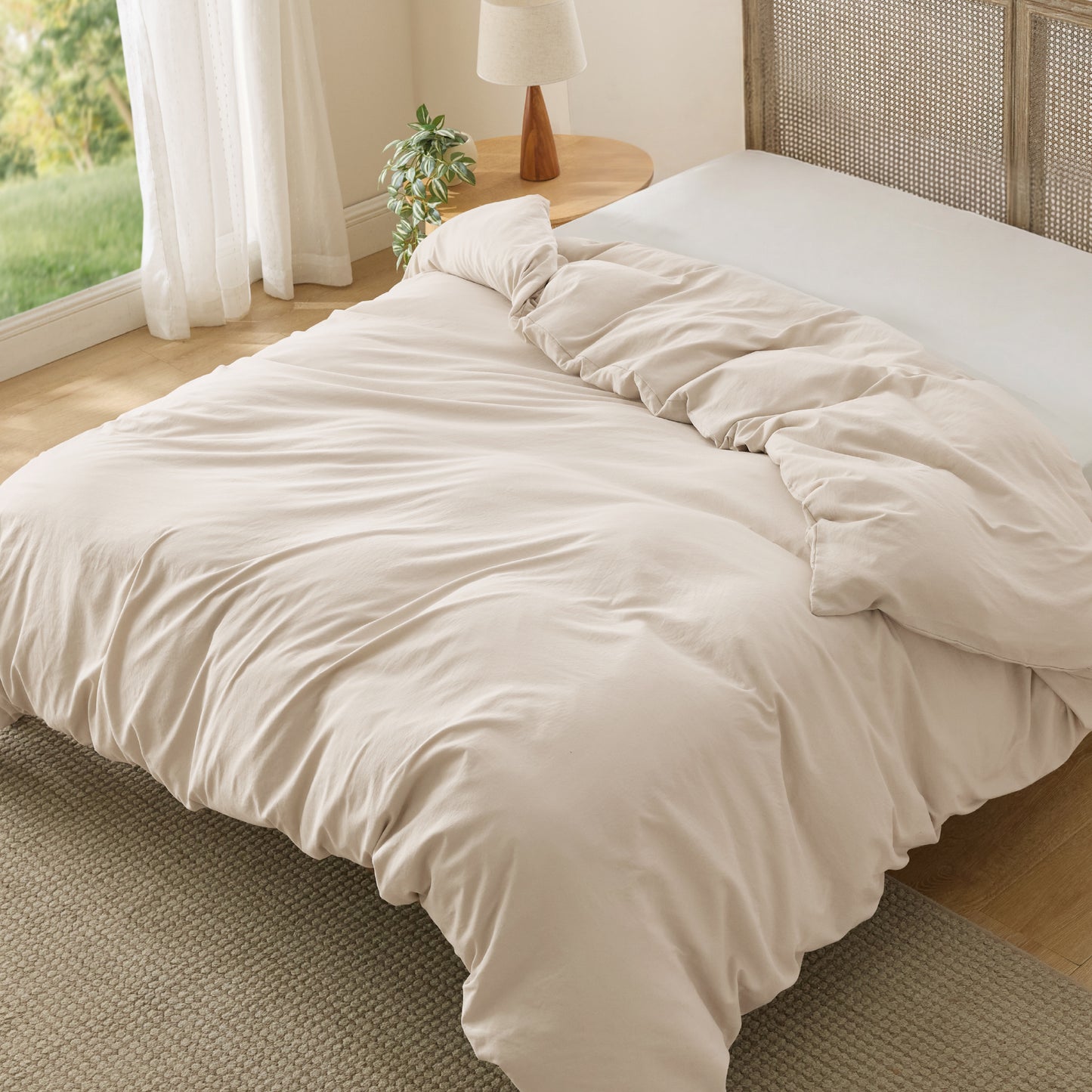 Prewashed Cotton-Like Microfiber Duvet Cover