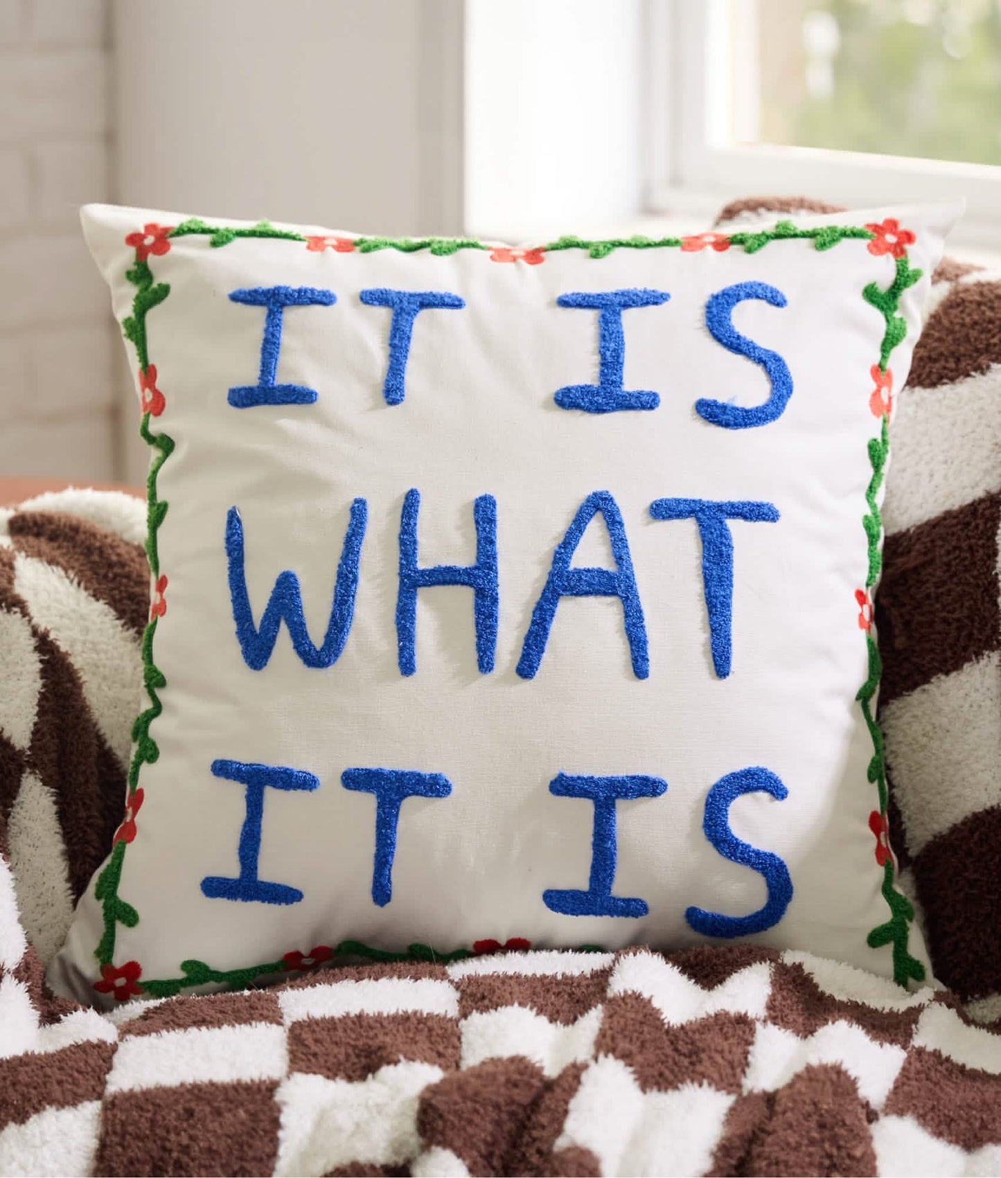 U by 100% Cotton - Simplicity Throw Pillow Cover
