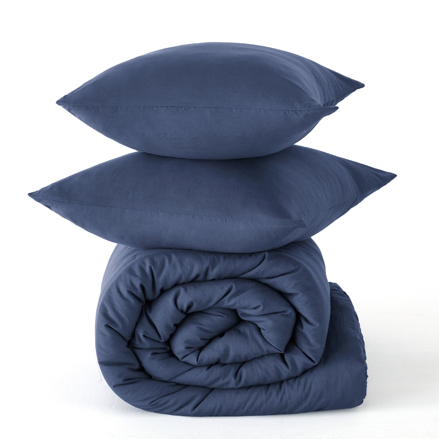 Prewashed Plain Comforter Set