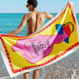 U by Bedsure 100% Cotton- Simplicity Oversized Beach Towel