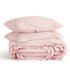 Ruched Bow Comforter Set in pink, with tied bows and ruched pillowcases.