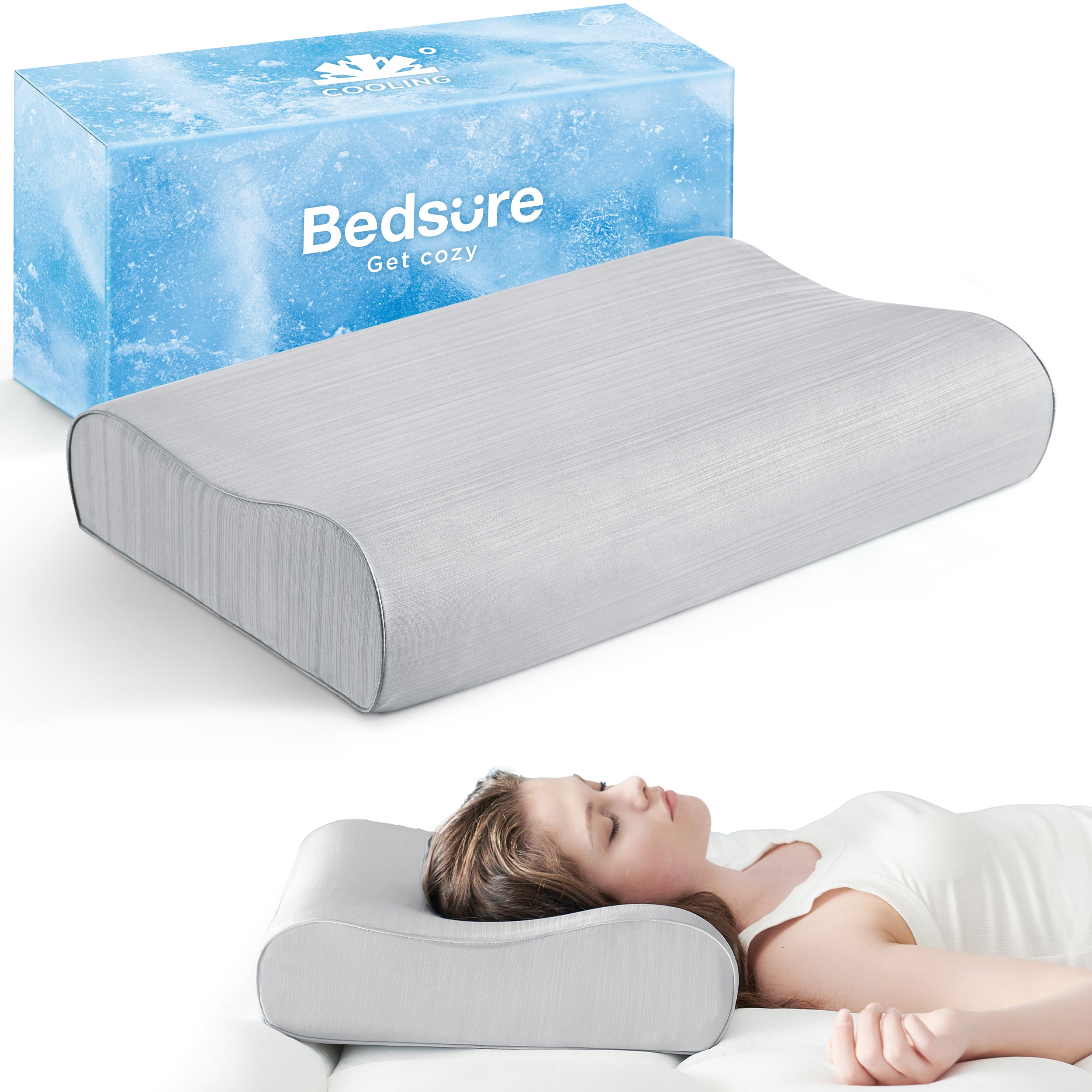 Bedsure Contoured Cooling Pillow