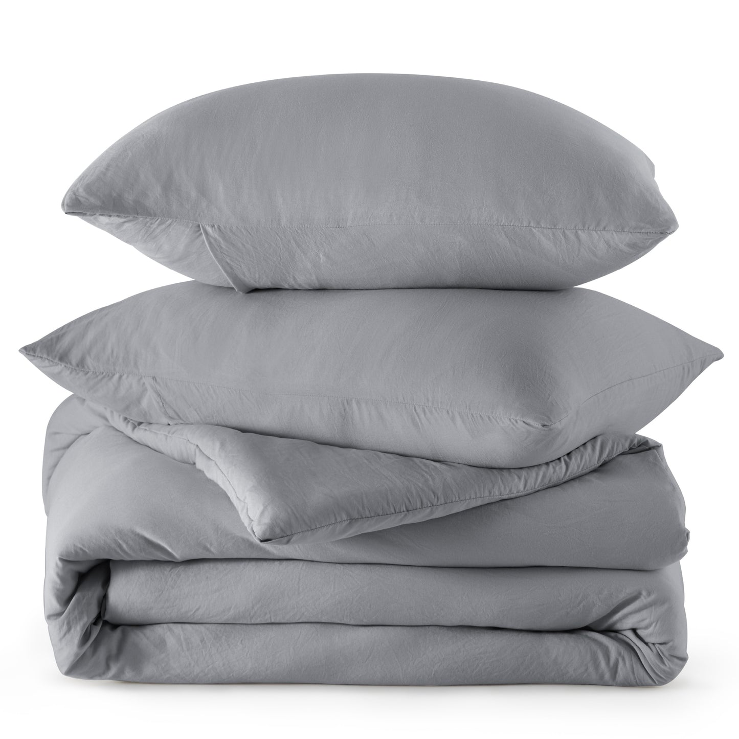 Prewashed Plain Comforter Set