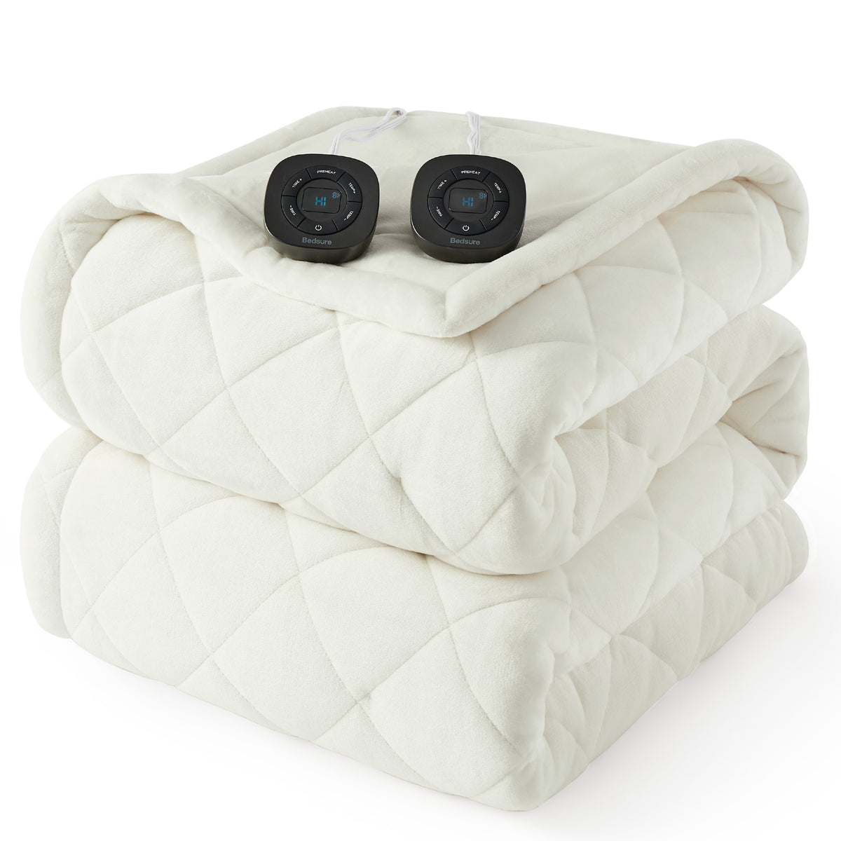 Quilted Sherpa Fleece Heated Blanket