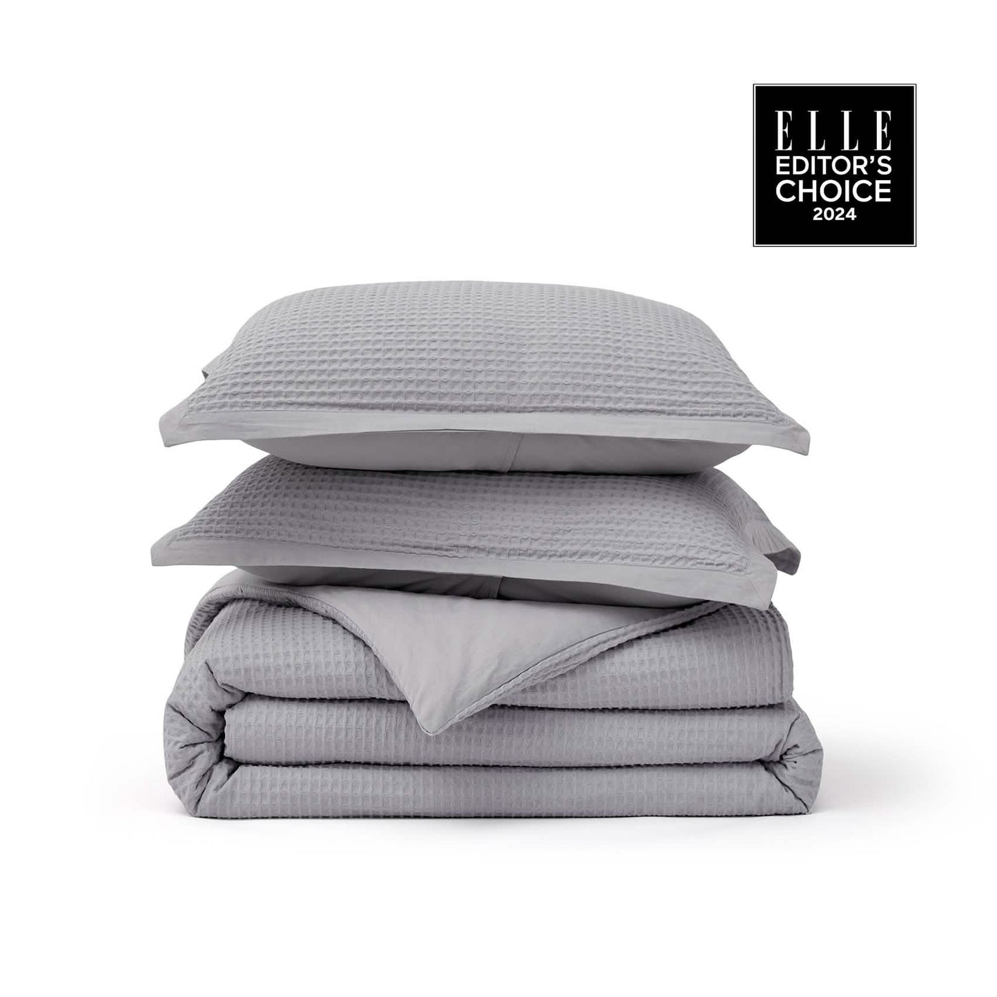 GentleSoft™ Cotton Waffle Weave Duvet Cover Set