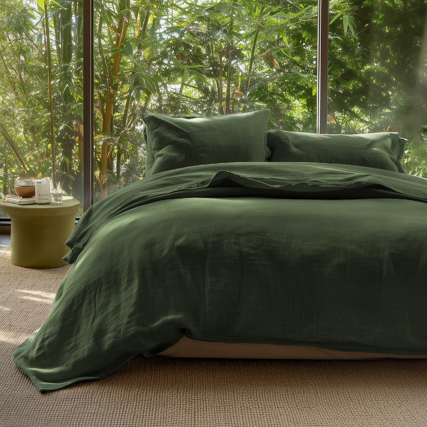 Rayon From Bamboo Cotton Muslin Duvet Cover Set