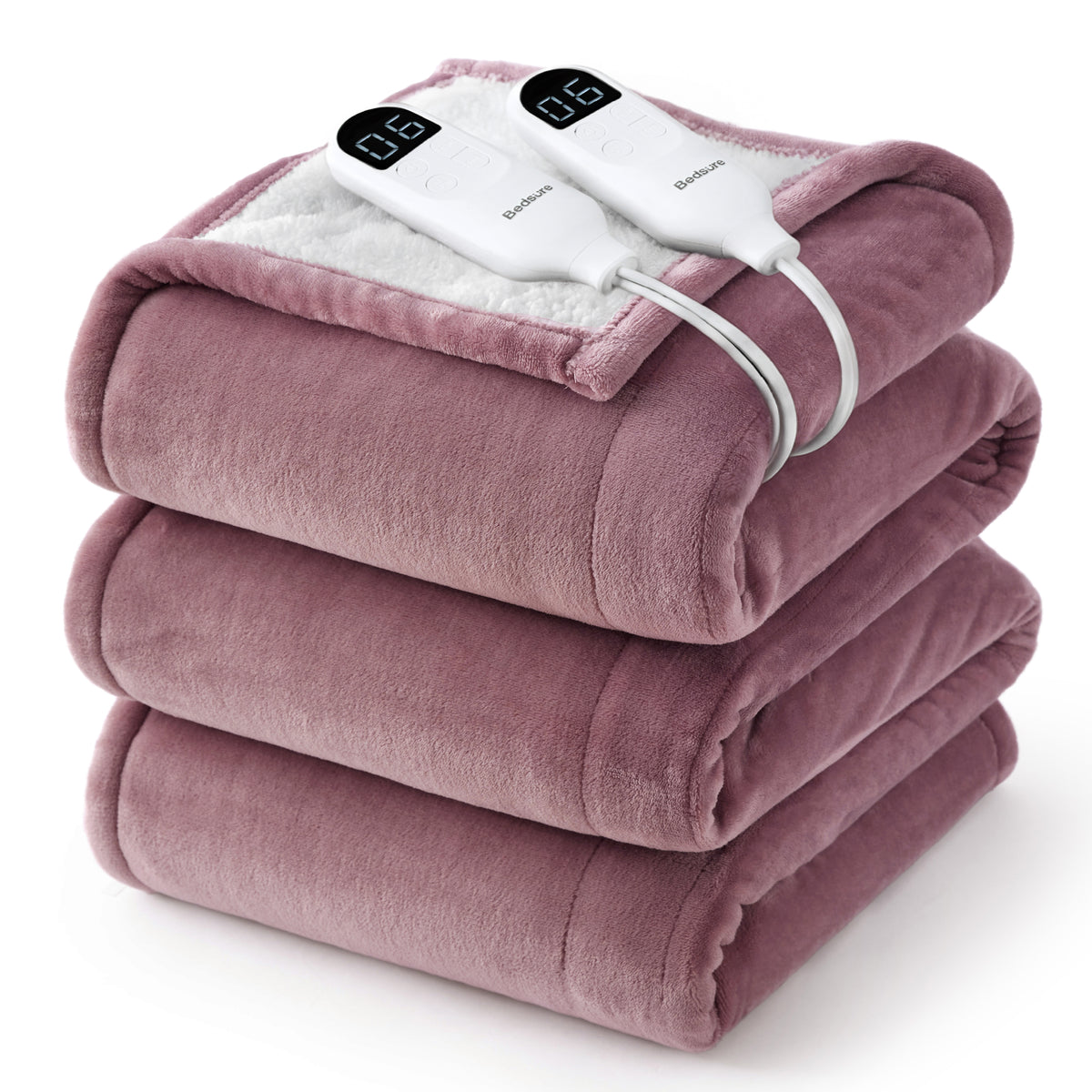 Solid Flannel Heated Blanket