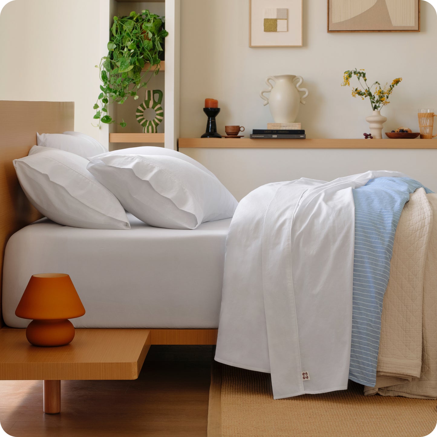 PureWoven™ 6-Piece Washed Cotton Sheet Set