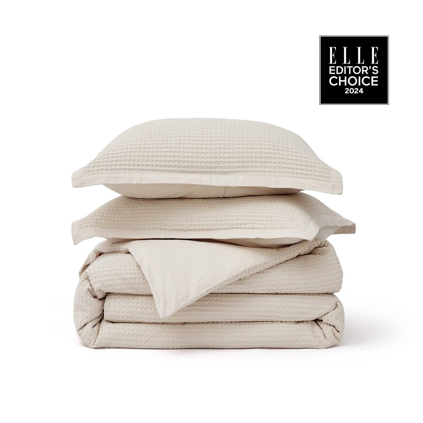 GentleSoft™ Cotton Waffle Weave Duvet Cover Set