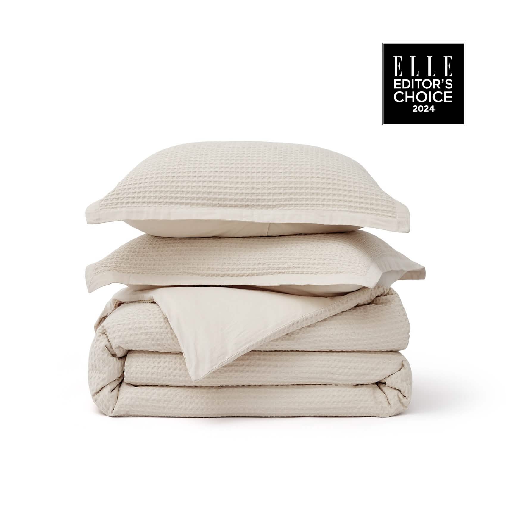 GentleSoft™ Cotton Waffle Weave Duvet Cover Set