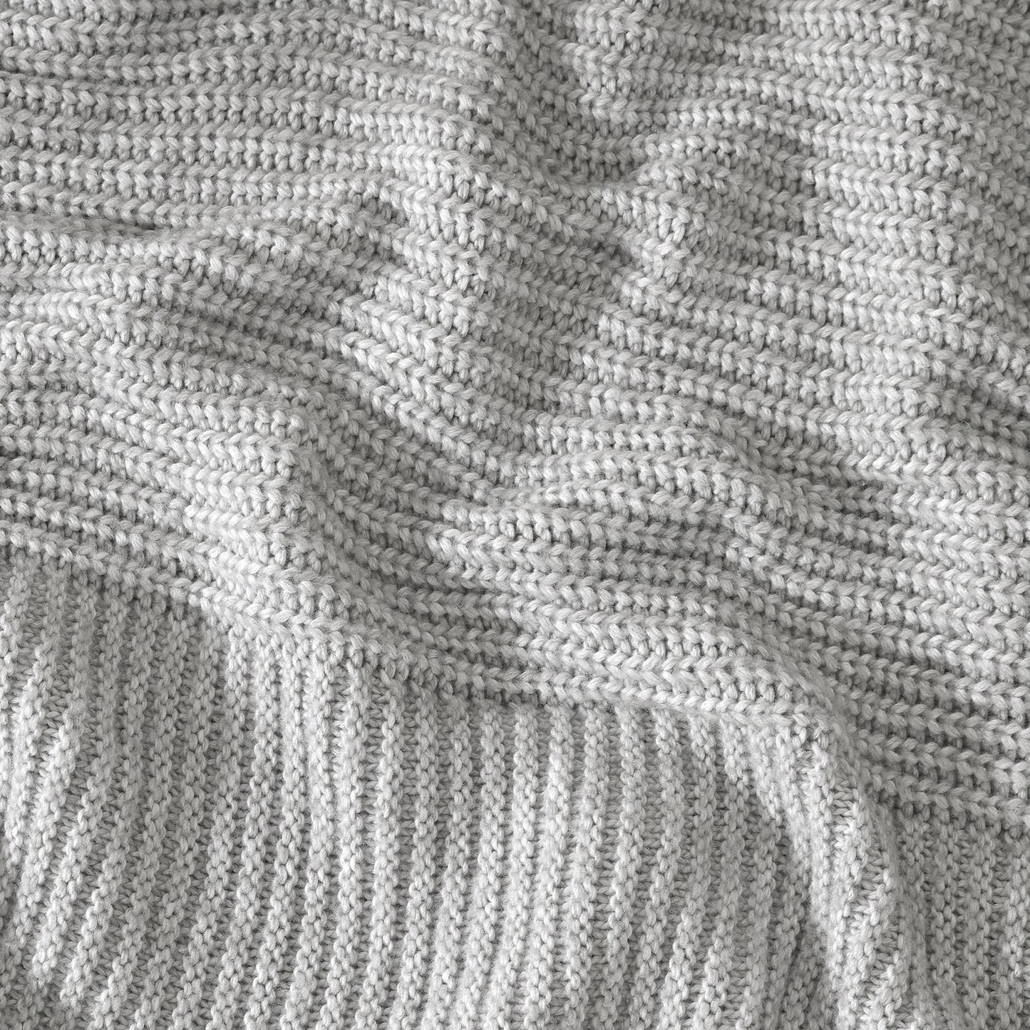 Air Yarn Knit Throw Blanket