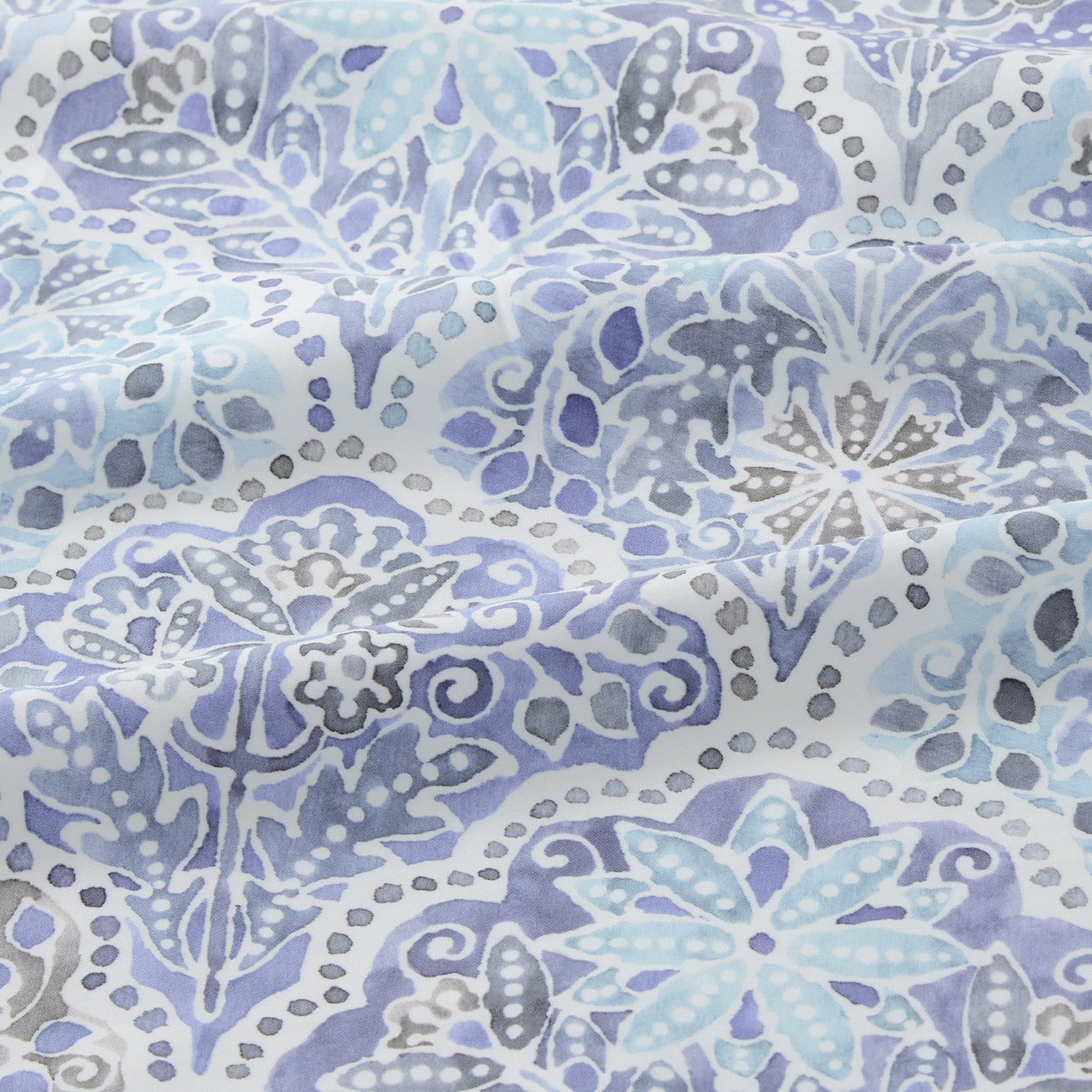 100% Cotton Floral Print Sheet Set Blue