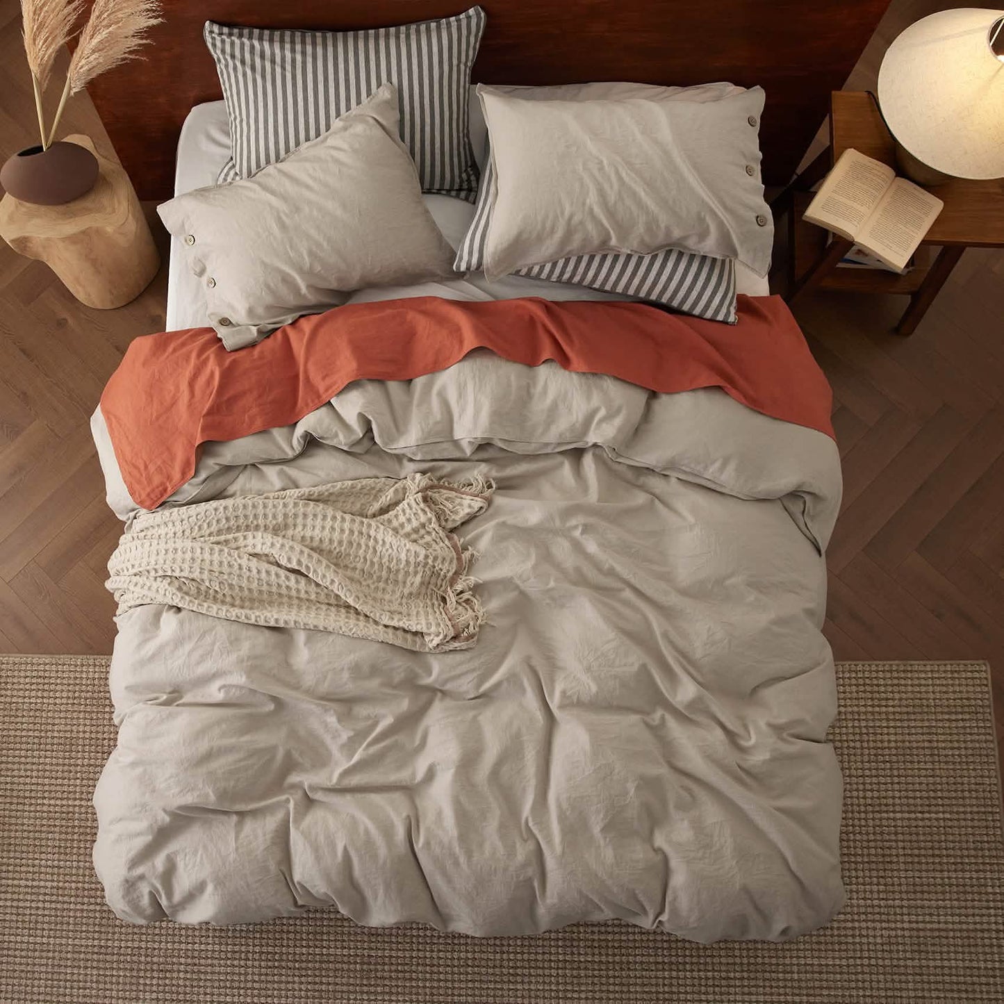Cotton Linen Hybrid Duvet Cover Set