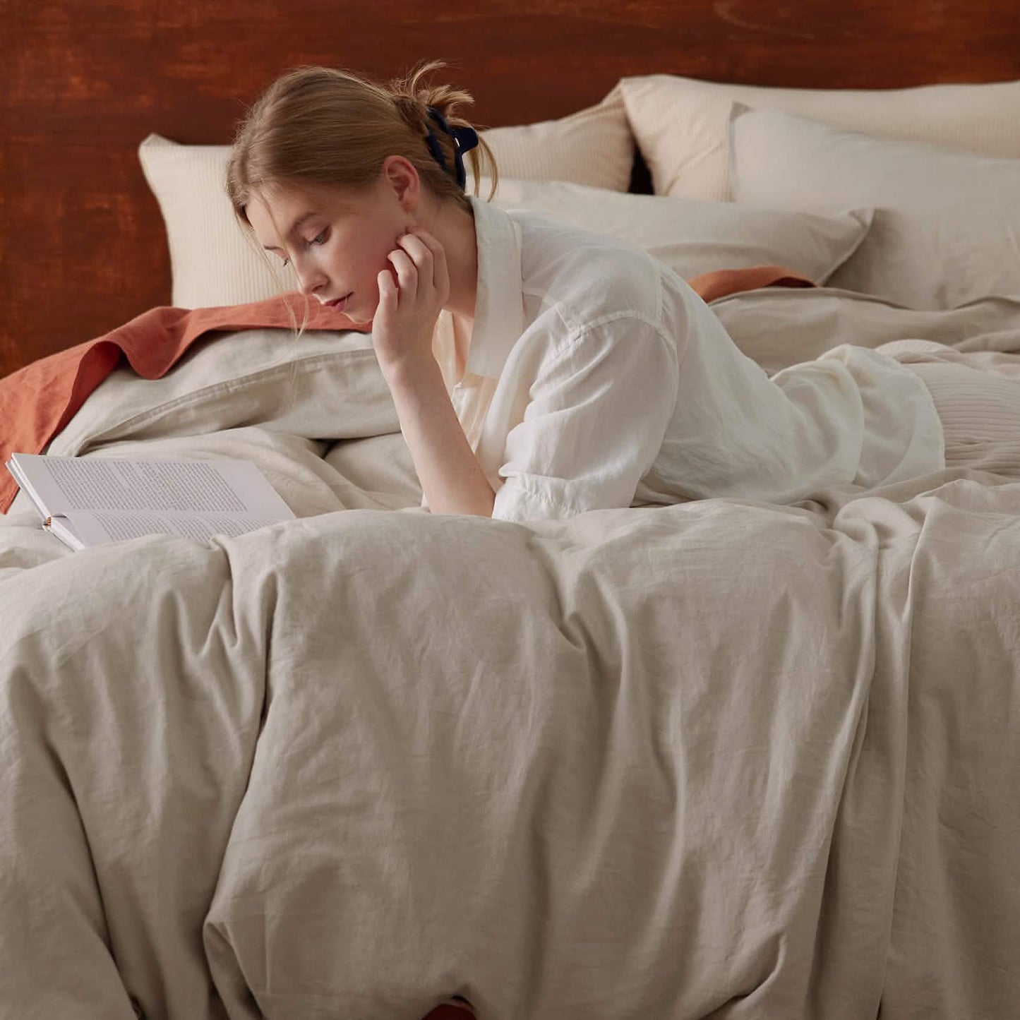 Cotton Linen Hybrid Duvet Cover Set