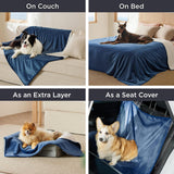 Reversible Sherpa and Microfiber Fleece Dog Blanket