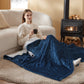 Ribbed Flannel Heated Blanket
