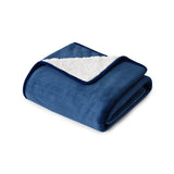 Reversible Sherpa and Microfiber Fleece Dog Blanket