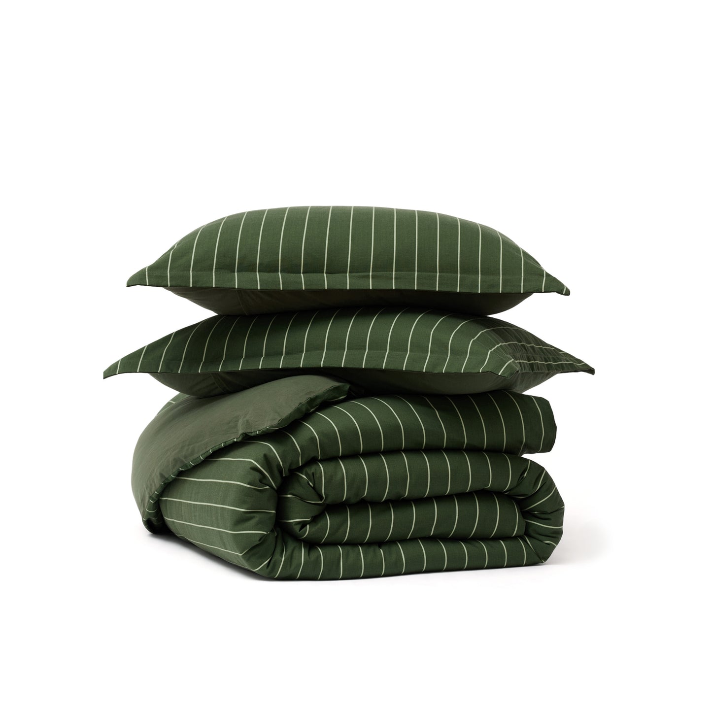 GentleSoft® Striped Washed Cotton Duvet Cover Set