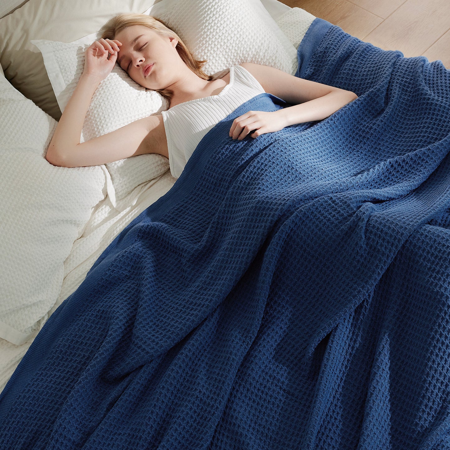 GentleSoft™ Cotton Waffle Weave Blanket