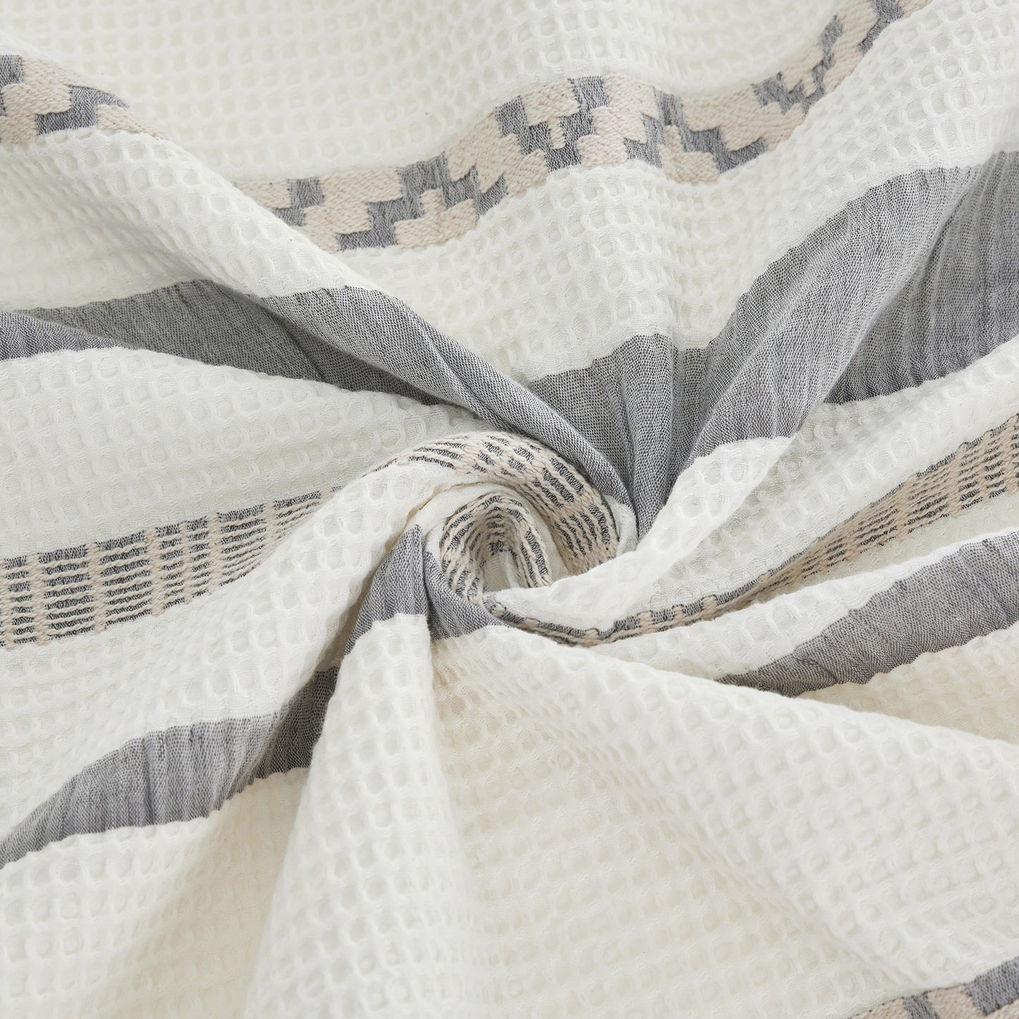 GentleSoft® Cotton Boho Waffle Weave Duvet Cover Set