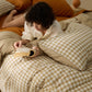 GentleSoft® Gingham Washed Cotton Duvet Cover Set