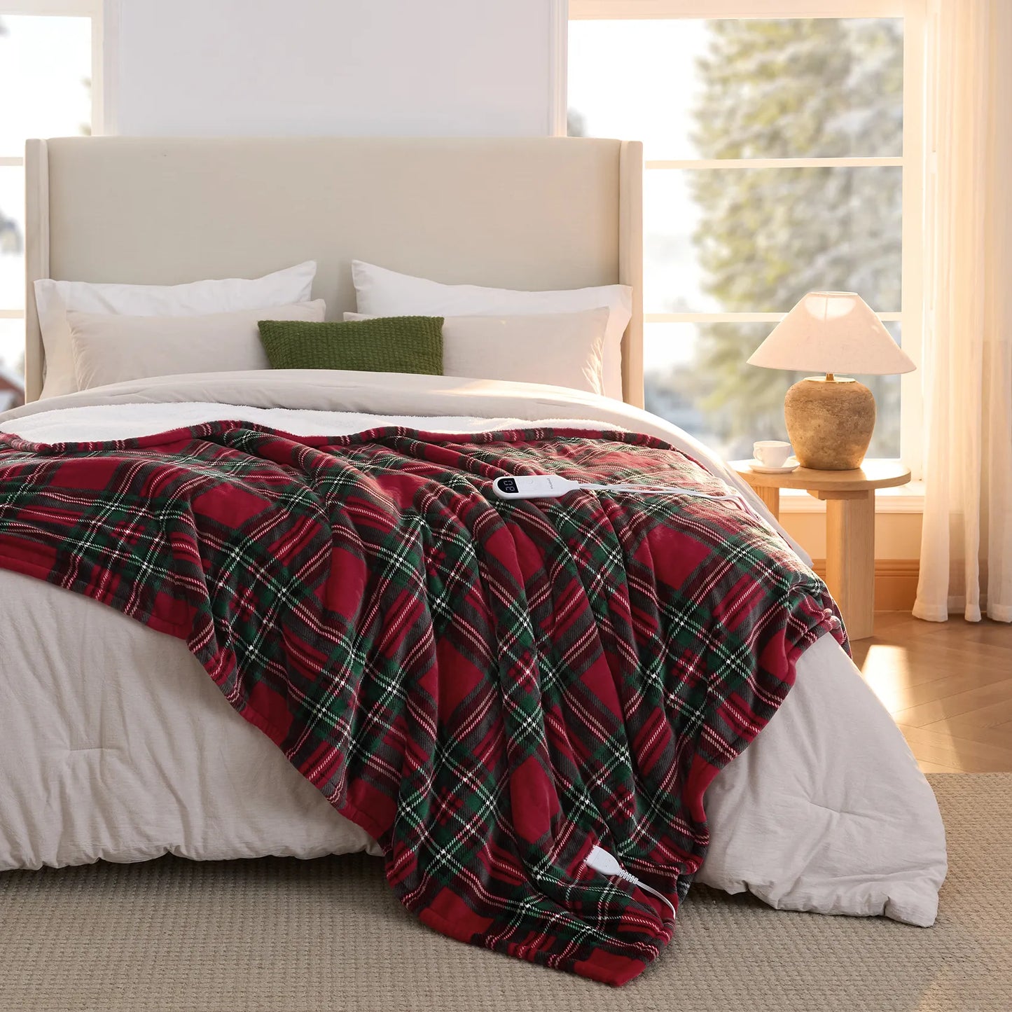 GentleSoft® Plaid Flannel Heated Blanket