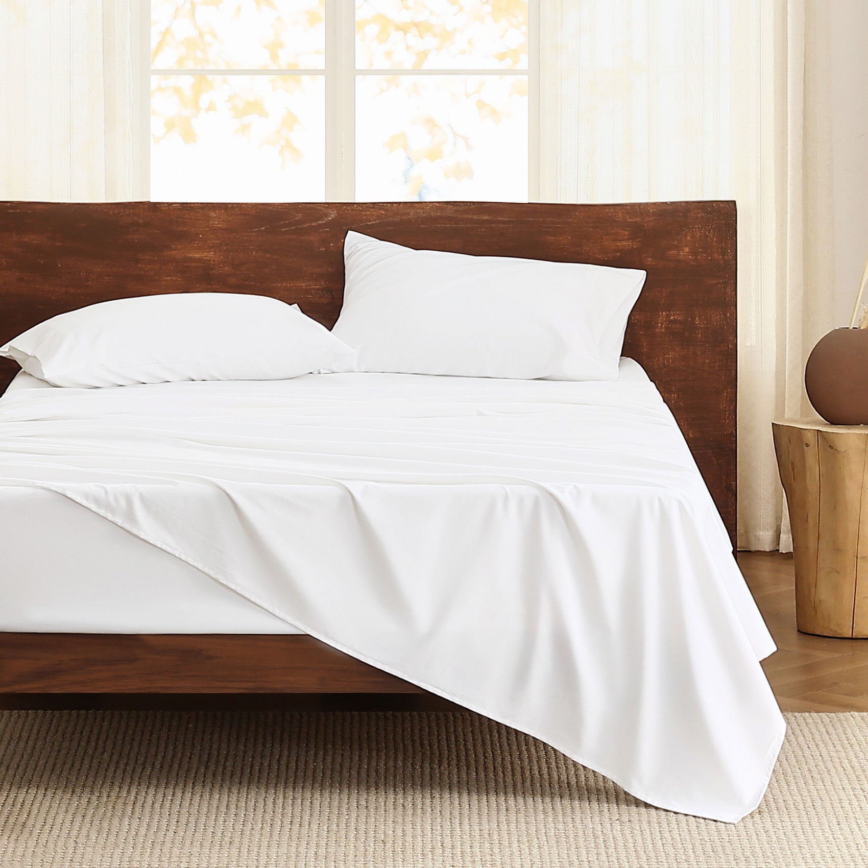 100% Cotton Solid Flannel Sheet Set