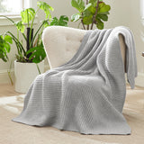 Air Yarn Knit Throw Blanket