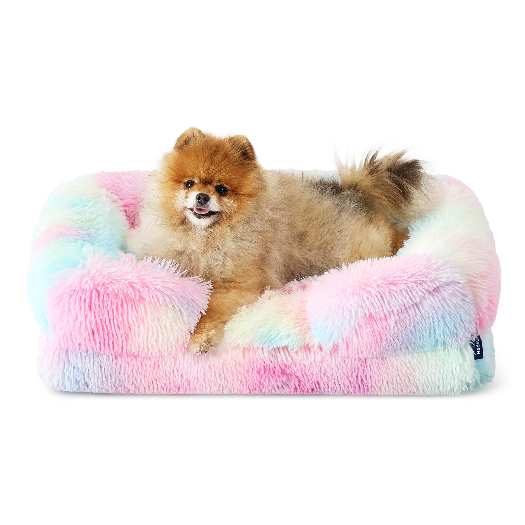 Orthopedic Long Faux Fur Flannel Dog Sofa