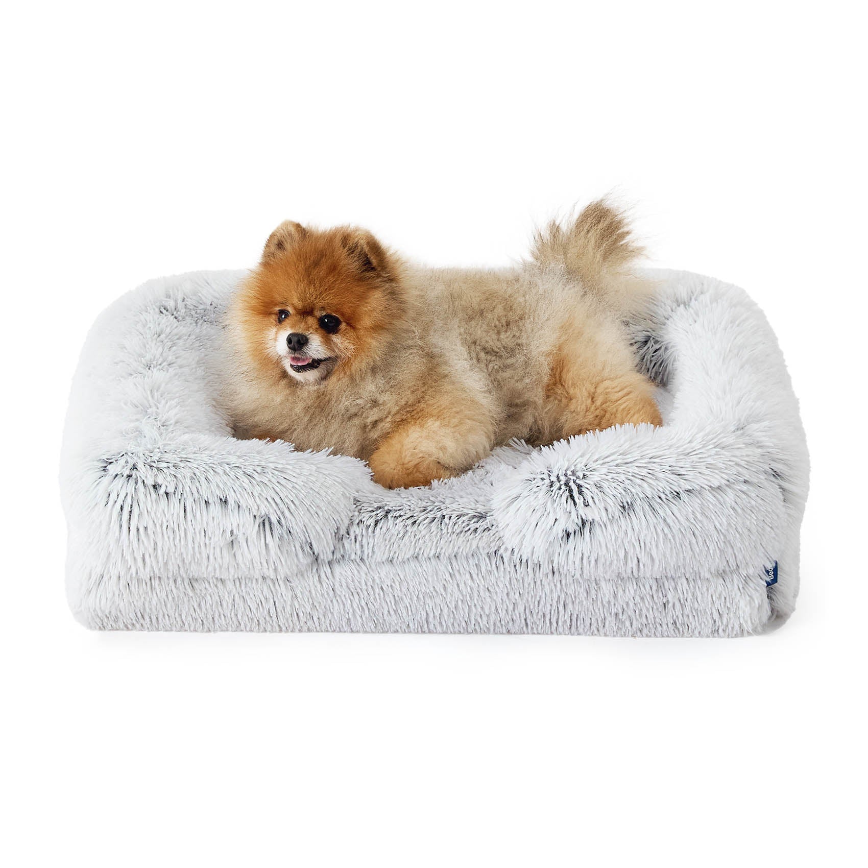 Orthopedic Long Faux Fur Flannel Dog Sofa