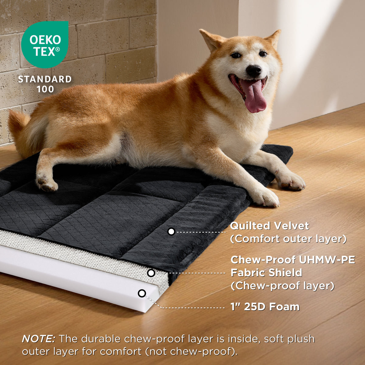 Chew-Resistant Comfy Dog Mat
