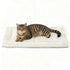 ComfyFleece™ cream plush self-warming pet mat with tabby cat