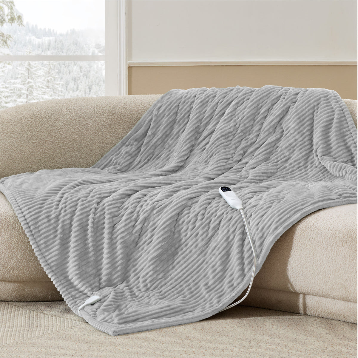 Ribbed Heated Blanket