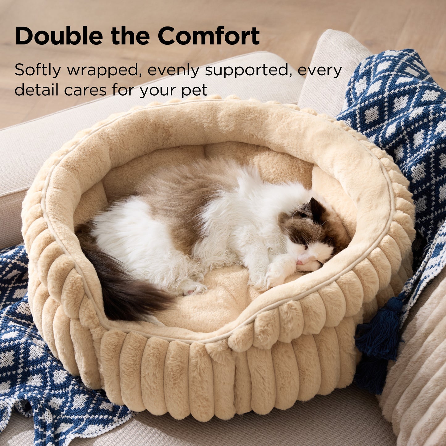 ComfyFleece™ Dual-layer Cat Bed
