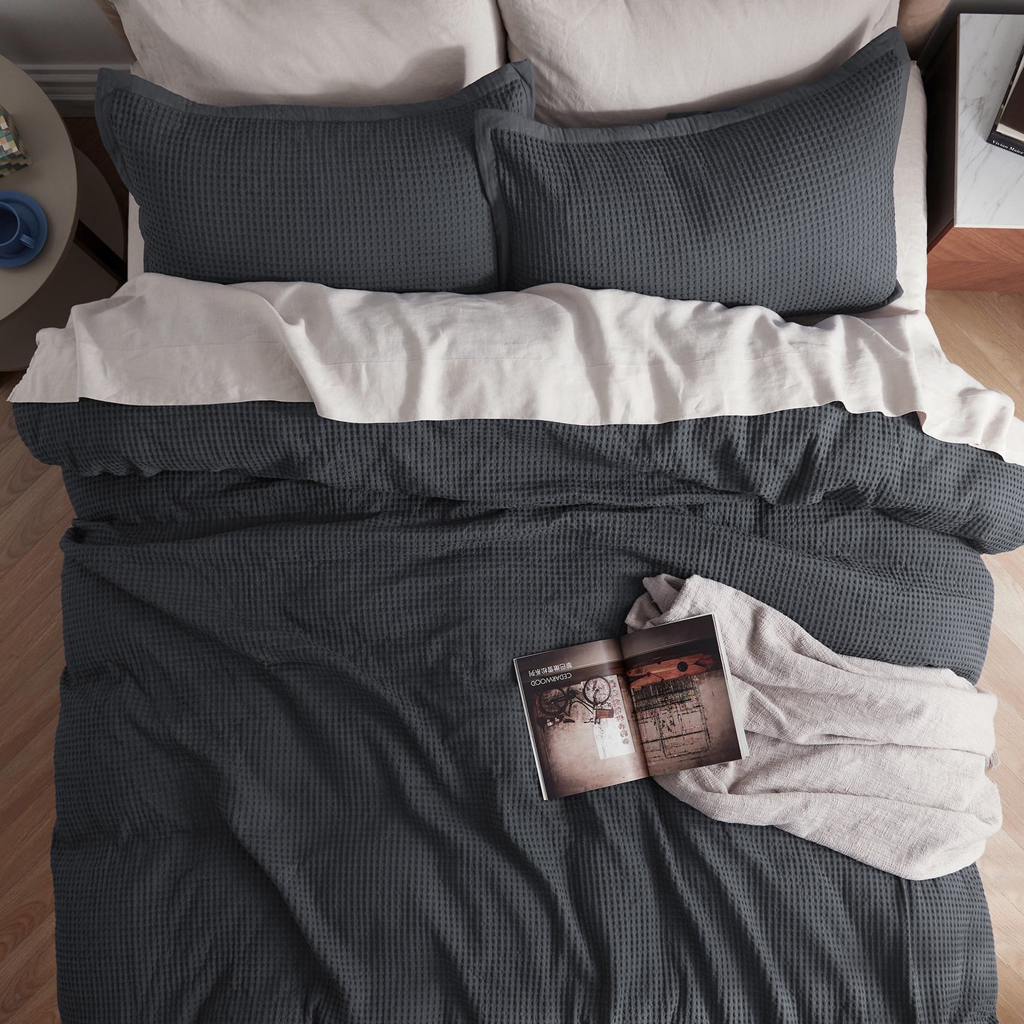 GentleSoft® Cotton Waffle Weave Duvet Cover Set