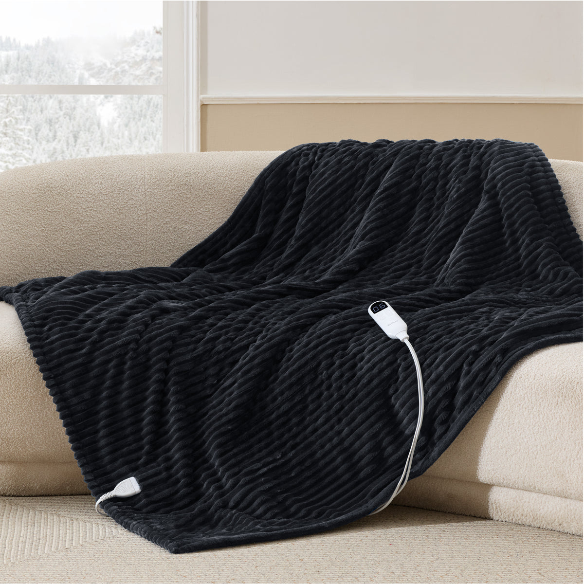 Ribbed Heated Blanket