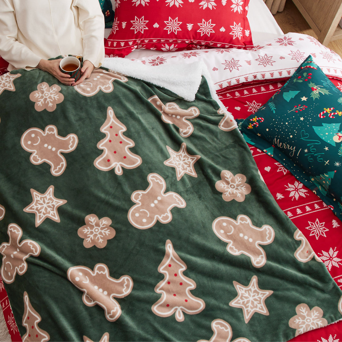 Christmas Fuzzy Sherpa Blanket