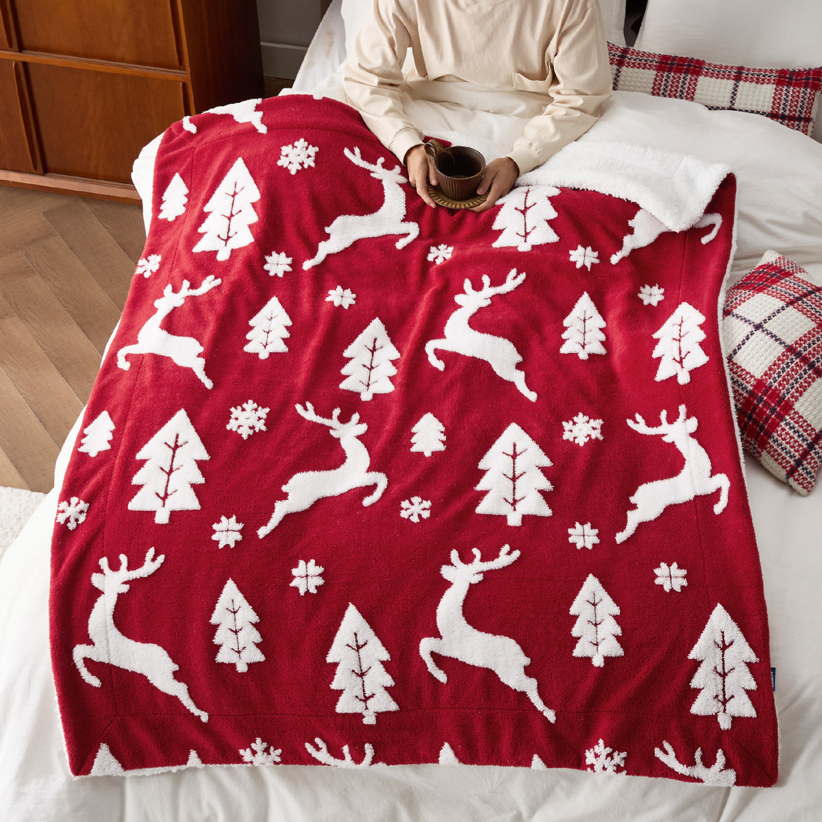Christmas Fuzzy Sherpa Blanket