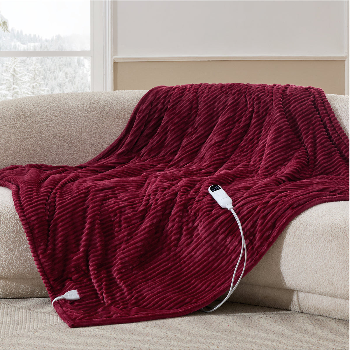Ribbed Heated Blanket