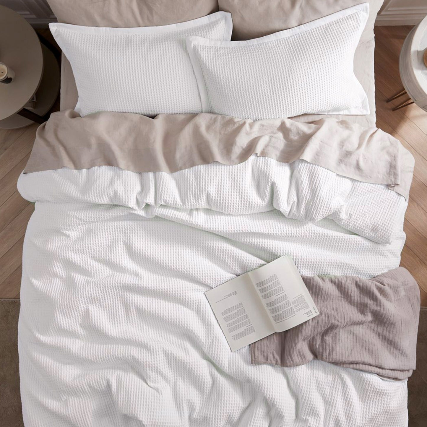 GentleSoft® Cotton Waffle Weave Duvet Cover Set