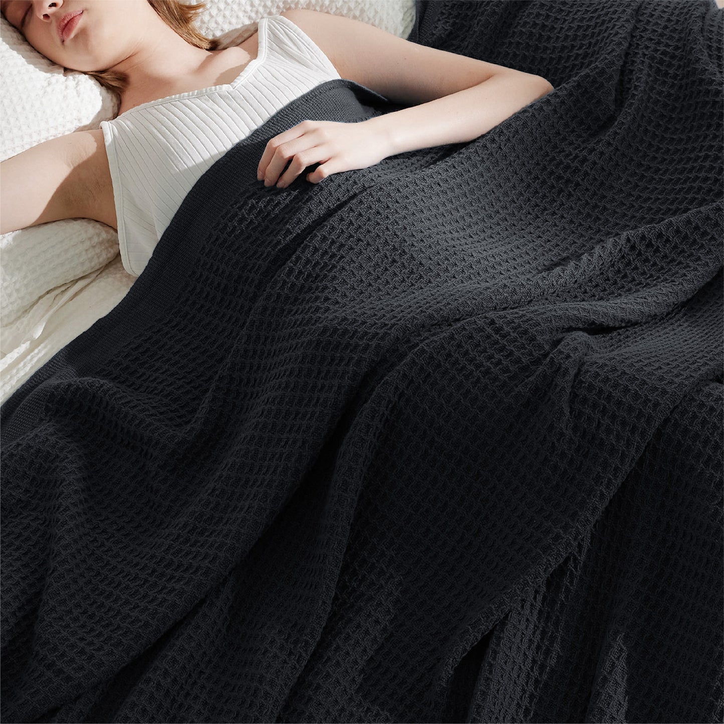 Cotton Waffle Weave Blanket