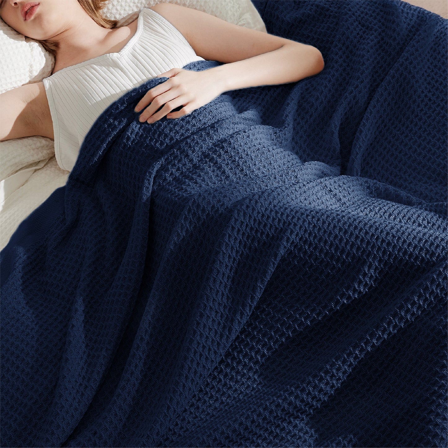 Cotton Waffle Weave Blanket