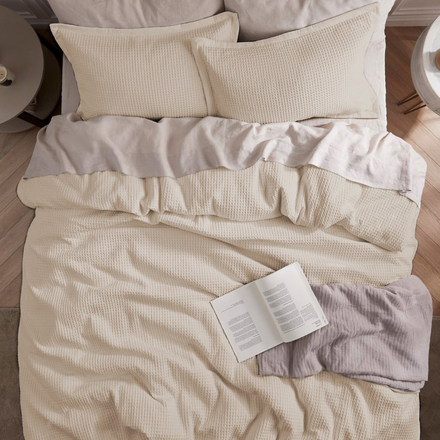 GentleSoft® Cotton Waffle Weave Duvet Cover Set