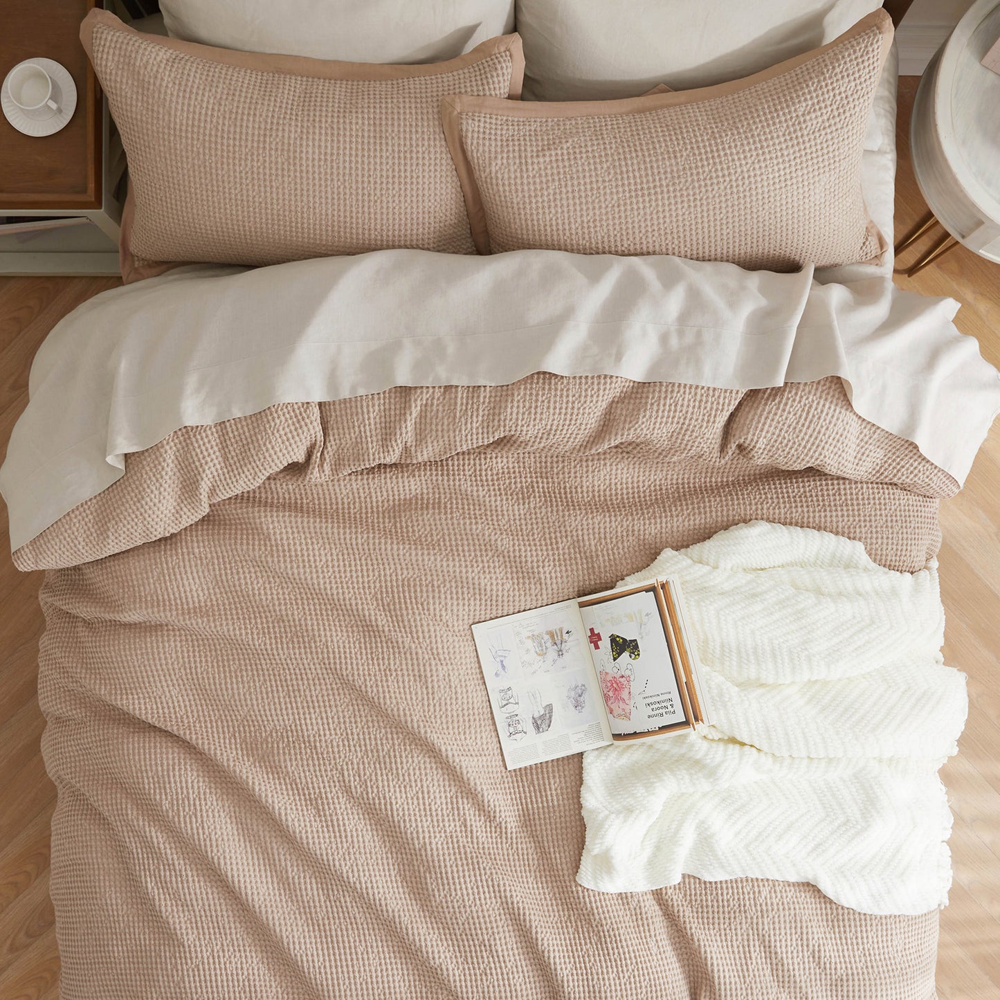 GentleSoft® Cotton Waffle Weave Duvet Cover Set