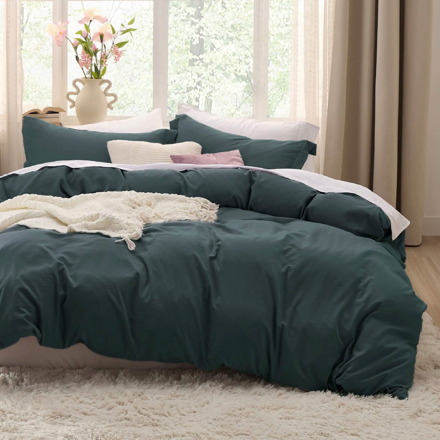 Prewashed Polyester Microfiber Duvet Cover Set